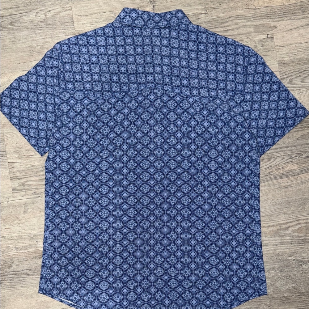 Panhandle Men's Royal Blue Medallion Western Pearl Snap Shirt - Picture 5 of 5